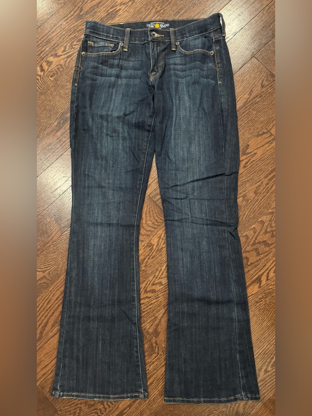 Lucky Brand Dark Wash Bootcut Jeans Size 27/4 Flare Stretch Denim